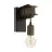 Eglo Luce Da Parete Townshend 4 Acciaio Nero Marrone | IP20 - Adatto per 1x E27 