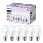 Confezione Multipack 6x Philips Bulbo LED E27 Pera Ghiaccio 5W 470lm - 827 Bianco Molto Caldo