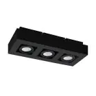 Eglo Soffitto Faretti Mendoza Acciaio Nero 14.1W 1035lm - 830 Luce Calda -  | Dimmerabile - Adatto per GU10